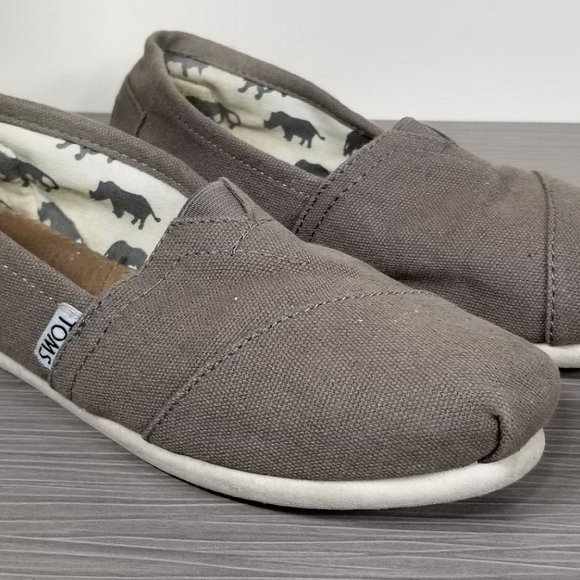 TOMS Classic Canvas Slip-On Shoe, Ash Canvas, Womens Size 6 M - Picture 3 of 9